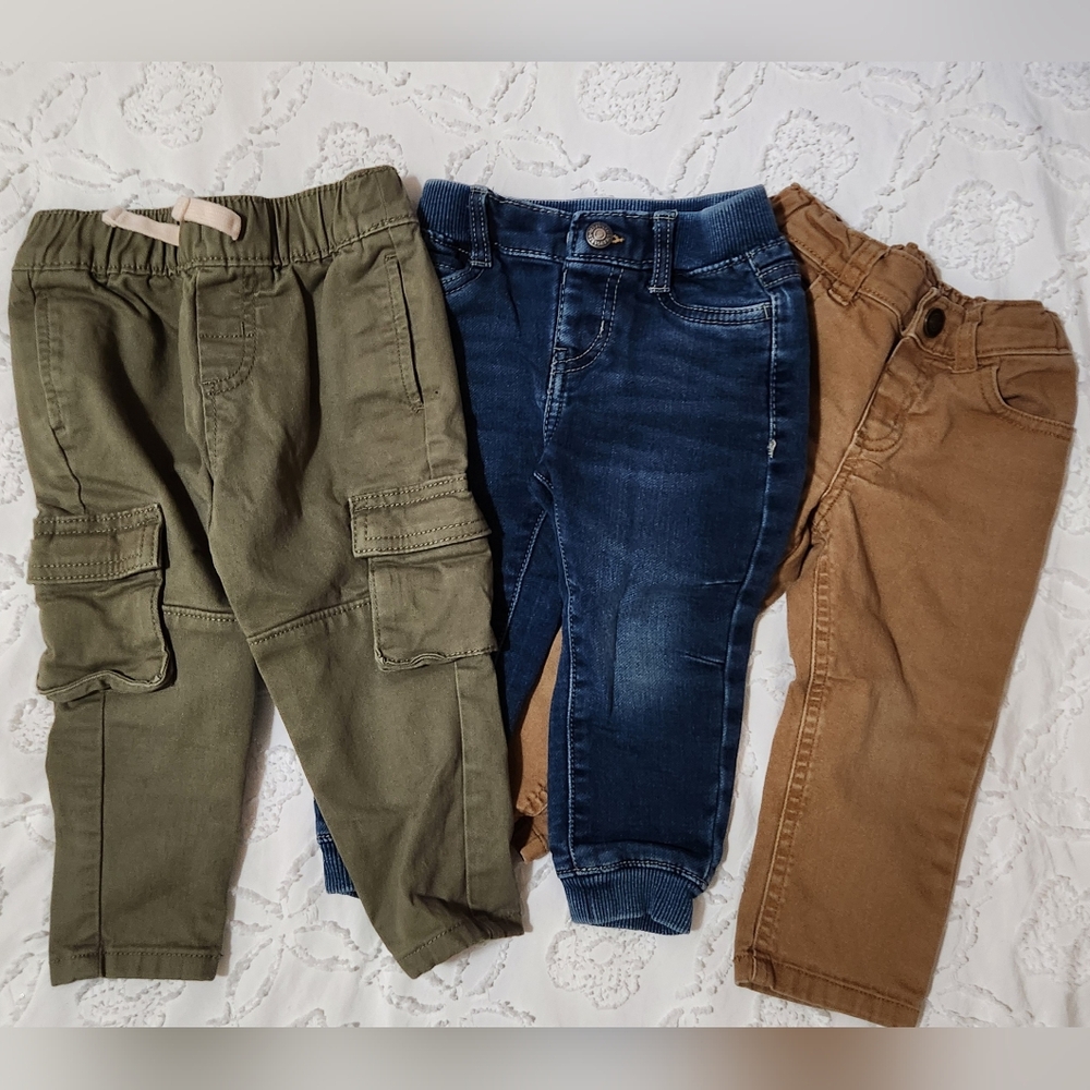 Stylish Kids Cargo and Denim Pants Set